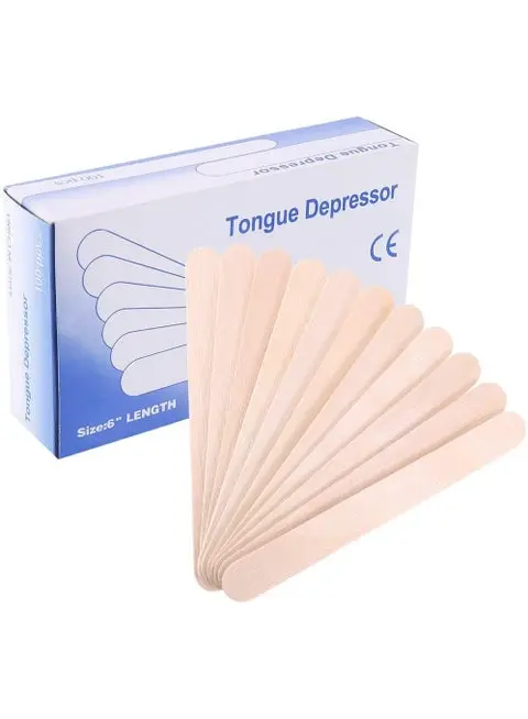 خافض لسان خشبي 100 ق